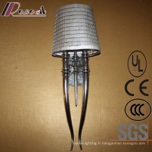 Lampe de mur d&#39;ombre en aluminium décorative de forme antique de corne d&#39;hôtel